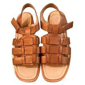 Madewell Tan Brown The Fisherman Flatform Sandal 8.5
